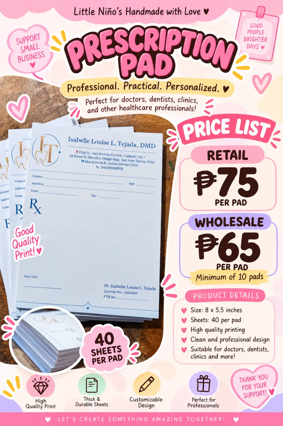 Personalized Prescription Pad